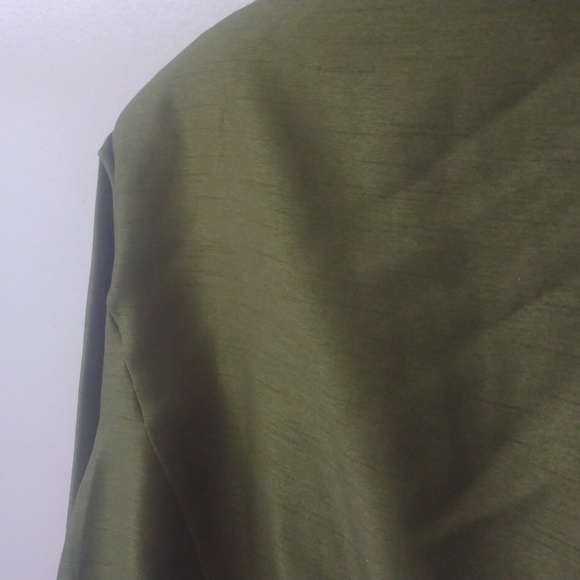 Beautiful Olive green 3 quarter blazer jacket and Tank  22W - Picture 8 of 9